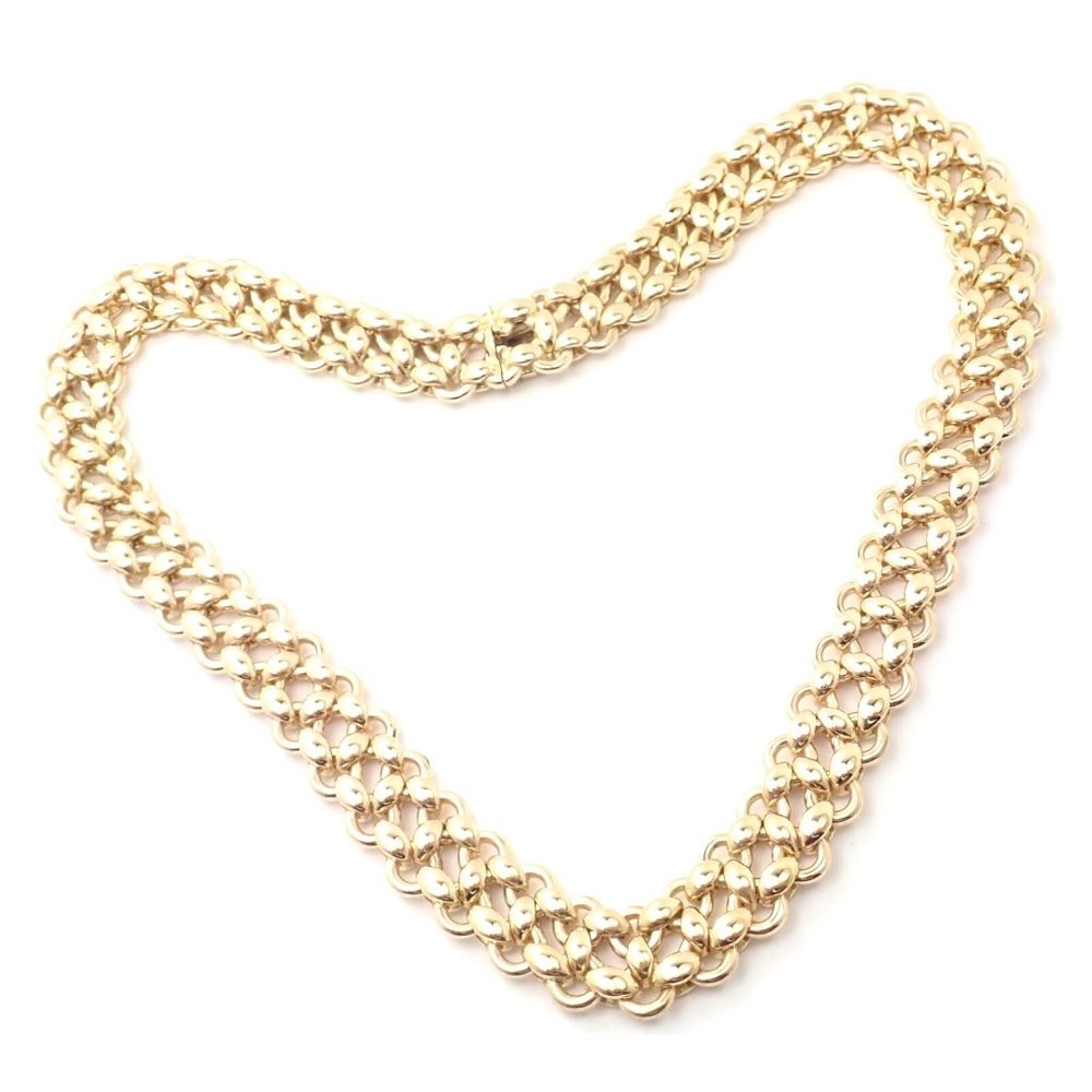 Rare! Vintage Authentic Hermes 18k Yellow Gold Link Necklace